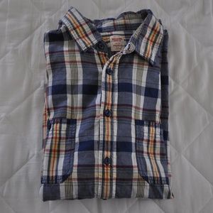 Mossimo Supply Co. Plaid Button Down Shirt Large